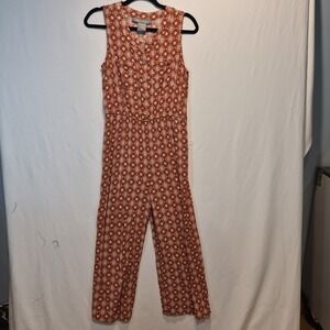 Lark + Grey Womens Med Jumpsuit 70s Style Cottage Boho Retro Ditsy Floral